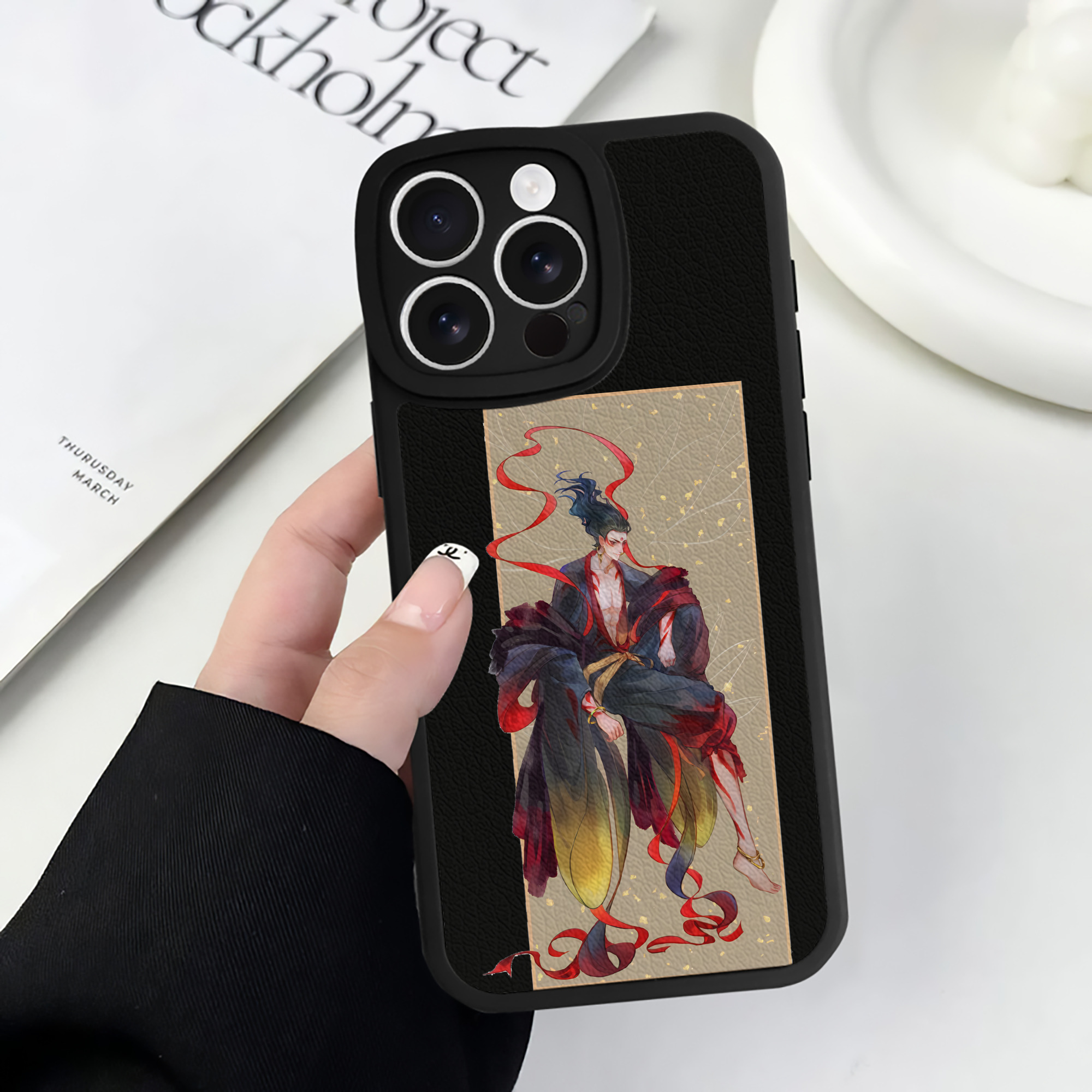 （画像用） Ne Zha 2 ナタ 魔童の大暴れ 【iPhone 16シリーズ対応】シリコンスマホケース（レザー調） 材質：シリコン